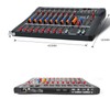 8 Channel Mixer Bluetooth Audio Mixer USB Compact Mixer Sound