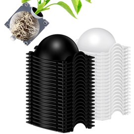 Threehoney 20 Pcs Air Layering Propagation Kit Reusable Half Black Half Transparent Grafting Ball Air Layering Pods Propagation Box Plant Rooting Grafting Box for Plants, Large