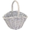 Murataya Sangyo Willow Basket Small Gray 3632 Width 7.9 x
