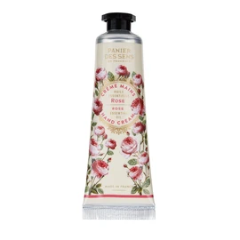 Panierdessens Essentials Hand Cream, Rose, 1.0 fl oz (30 ml) (A rich and loving scent of rose oil, a symbol of love) (Hand Moisturizing Shea Butter Luxury Formula, France, 1.0 fl oz (30 ml) (x 1)