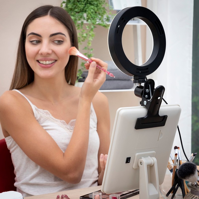 InnovaGoods Selfie Ring Light with Clamp Mount Lumahoop, Illuminates Selfies