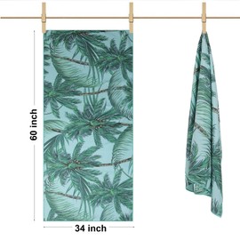 FABBRICA HOME Beach Towel, Ultra Soft and Sand Free Pool Towel, High Absorbent Vacation Essentials, Quick Dry Light Weight Beach Blanket for Vacation