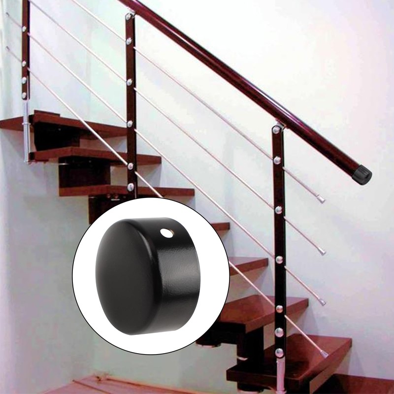 UFURMATE Handrail End Cap, 4PCS 45mm/1.77" 201 Stainless Steel Round