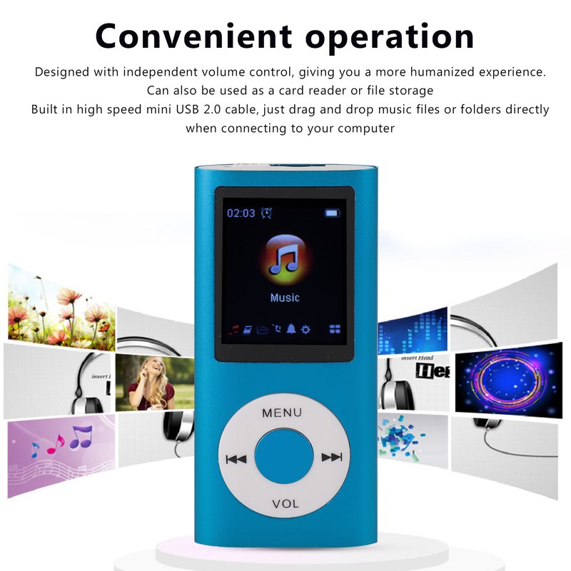 Portable MP3 Music Player 1.8inch TFT Screen HiFi Sound 7