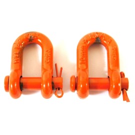 CM Steel Round Chain Shackles 3/8" Chain Size 1-1/2 Ton Load Limit (Pack of 2)