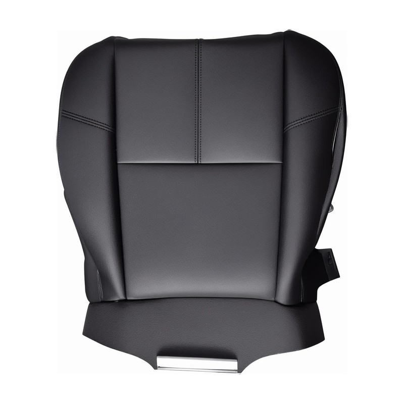 BABERGOU Black Leather Driver or Passenger Bottom Seat Cover Compatible