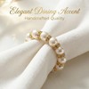 100-Pack Imitation Pearl Napkin Rings, Elegant Table Serviette Buckles, Delicate