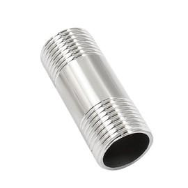 Coufce NPT 1/2 Male Threaded Pipe Fitting Stainless Steel Pipe Nipple Conduit Hose Adapter Shower Head Extension Arm Malleable Nipple Tube Sleeve Extension Connector(2 Inches Length）