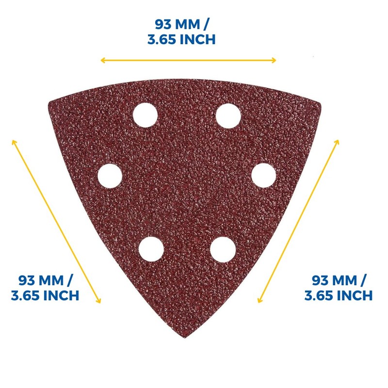 160 Pcs Detail Sanding Pads Multi Grits | 93mm Triangle