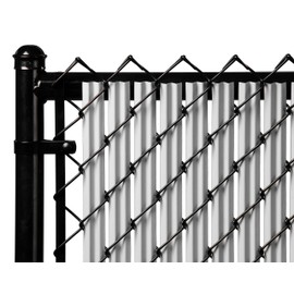 Proudly Made in The USA! - Ridged Slat Single Wall Bottom Locking Slat Depot Privacy Slat for 3', 4', 5', 6', 7' and 8' Chain Link Fence (6ft, Gray)
