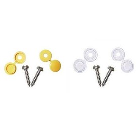 Number Plate Fixing Fixing Screws And Caps 2x Front 2x Rear