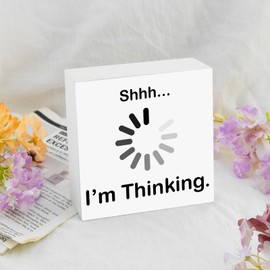 Desk Signs For Women Men Office Gifts For Coworkers Funny Office Decor Sign Funny Desk Gifts Birthday Anniversary Work Gag Gift For Coworker Boss Plaque Wooden Box Shelf Table Decoration