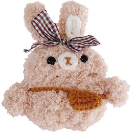 Yatchen Plush Case for AirPods 4,Kawaii Cute 3D Cartoon Fur Bunny Funny Furry AirPods 4rd Generation Cover with Keychain Protector Women Girls for AirPods 4