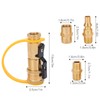 RV Propane Quick Connecting Adapter 1/4 Inch Shutoff Valve and