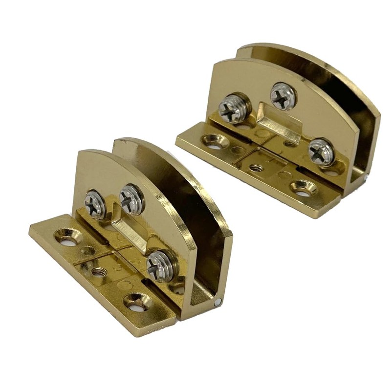 2 Piece Gold Glass Cabinet Hinge, Wine Cabinet Bookcase Door