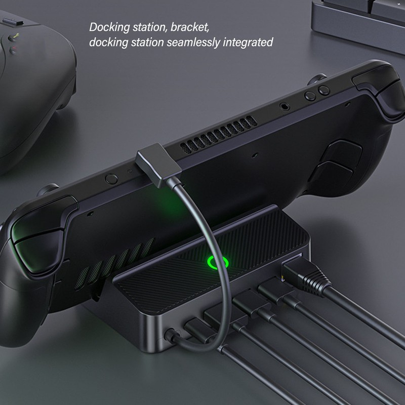 Docking Station for Steam Deck 6 in 1 RGB Lights