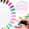 siyuwuro 150Pcs Nail Swatch Sticks With Ring Clear Nail Polish