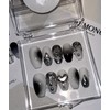 [Hiphan Nail Premium Embo] Radish Smudge Nail Tip - Almond