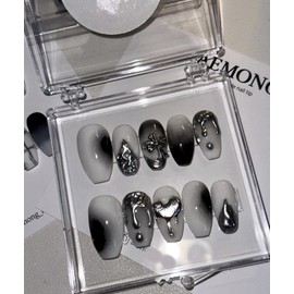 [Hiphan Nail Premium Embo] Radish Smudge Nail Tip - Almond / [힙한네일프리미엄 엠보] 무채번짐 네일팁 - 아몬드