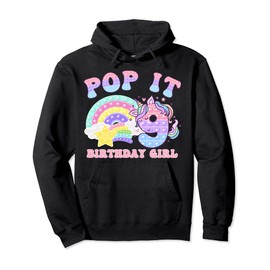 Let's Pop-it I'm turning 9 Colorful 9th Birthday Girl tshirt Pullover Hoodie