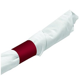 Raise Products Paper Napkin Bands Self Adhesive | Paper Napkin Rings Self-Adhering | Pre-Cut | Disposable | Safety Glue | Bond Paper | Pack of 500, 4.25” x 1.5”, Burgundy