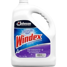 SC Johnson Professional, Windex Ammonia-Free Glass, Window & Surface Cleaner Refill, 1 gallon/128 Oz (Pack Of 4)