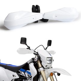 Motorcycle Plastic Handguards 7/8"22mm and 1 1/8"28mm Hand Guards Protector Protection For Motocross Dirt Bike off Road ATV (White)