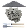Woohome 150 PCS Mini Wall Bricks Gray Miniature Brick Figurine