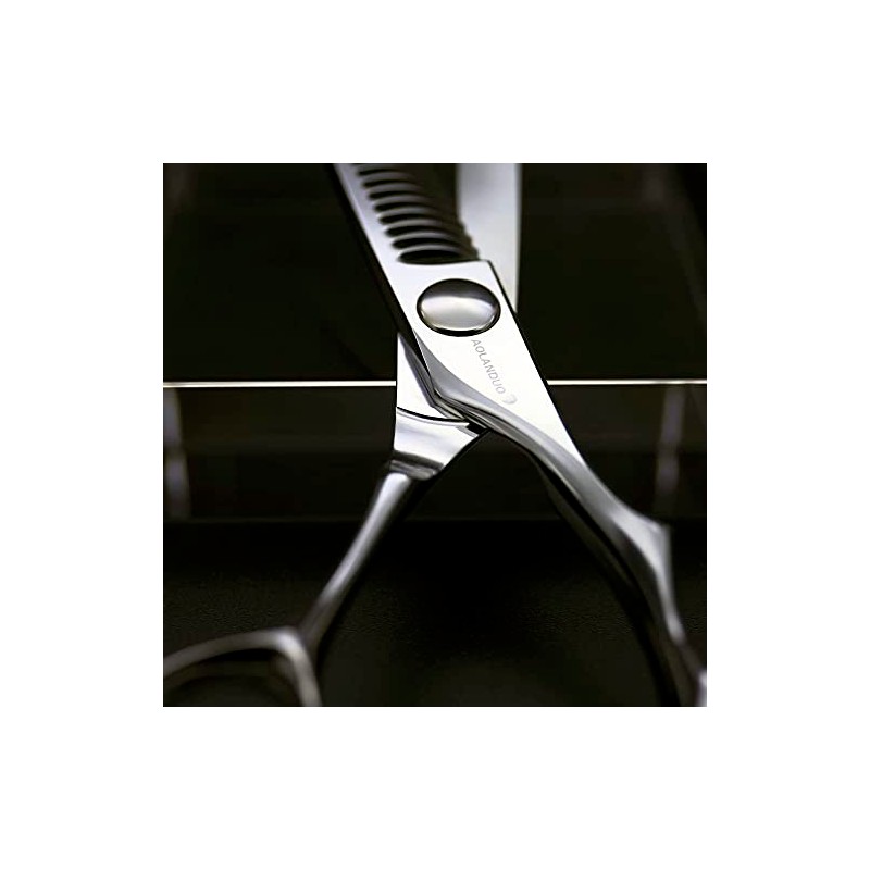 AOLANDUO Professional Thinning Shears with Reverse Tooth – Barber &
