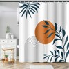 MIRRORANG Boho Abstract Shower Curtain with 12 Hooks,Fabric Mould Proof