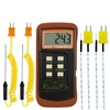 DANOPLUS Digital K Type Thermometer with 4 Thermocouples, Dual Channels