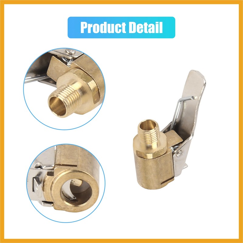 Partuto 2pcs Tire Chuck with Clip Adapter Air Chuck Tire