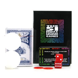 The 51 Most Popular Drinking Games Set - 51 Drinking Games on One Box - Adult Games, Party Accessories by Treat Gifts