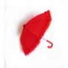 Generic Doll Umbrella with Ruffle Detail, Red Color for Girls