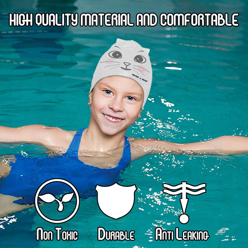 Water Gear Critter Cap - Extremely Durable Swimming Cap for