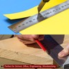 sourcing map 2pcs Stainless Steel Ruler 12-inch/30cm Metal Rulers 1"