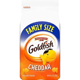 Goldfish Cheddar Crackers, Snack Crackers, Family Size 10 oz Bag