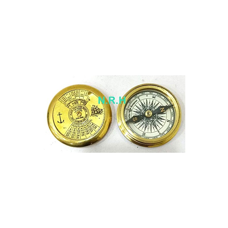 Nautical Replica Hub Robert Frost Poem Compass-Pocket Compass Clander Compass