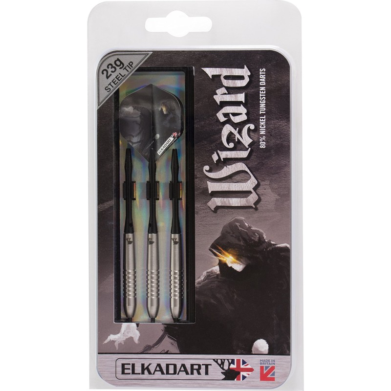 Elkadart Wizard 80% Tungsten Steel Tip Darts with Storage/Travel Case,