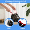 20L Bin Liners Drawstring Small Bin Bags 30 Black Waste