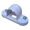 25mm Steel Spacer Bar Saddle for PVC Conduit – White
