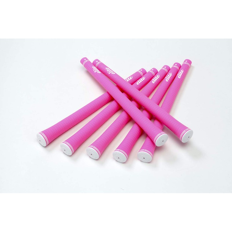 elitegrips SX38 Golf Grips, Set of 7, Deep Pink, Backline