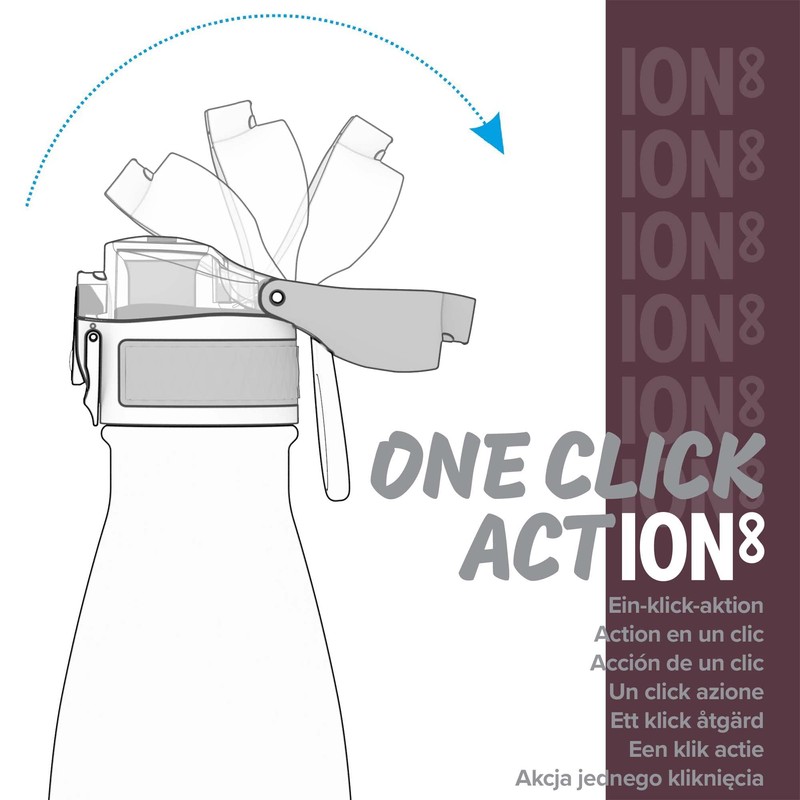Ion8 Leak-Proof Reusable Insulated Drinking Bottle, Stainless Steel, 280 ml