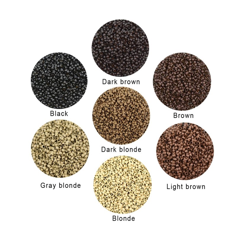 1000pcs 2.5mm Copper Nano Rings Beads Hair Extension Nano Rings