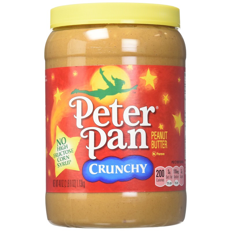 Peter Pan Peanut Butter, Crunchy 40 oz (Pack of 6)