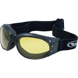 Global Vision Eliminator Dirt Bike Padded Motorcycle Riding Goggles for Men and Women (Black Frame/Smoke Lens) (Black Frame/Yellow-Smoke Lens)
