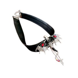 Jemant Dragon Choker Necklace For Women Black Purple Silver Stainless Steel Cubic Zirconia Leather Punk Gothic Cool Flying Dragon Pendant Necklace Adjustable Chain Jewelry For Her Her (Black)