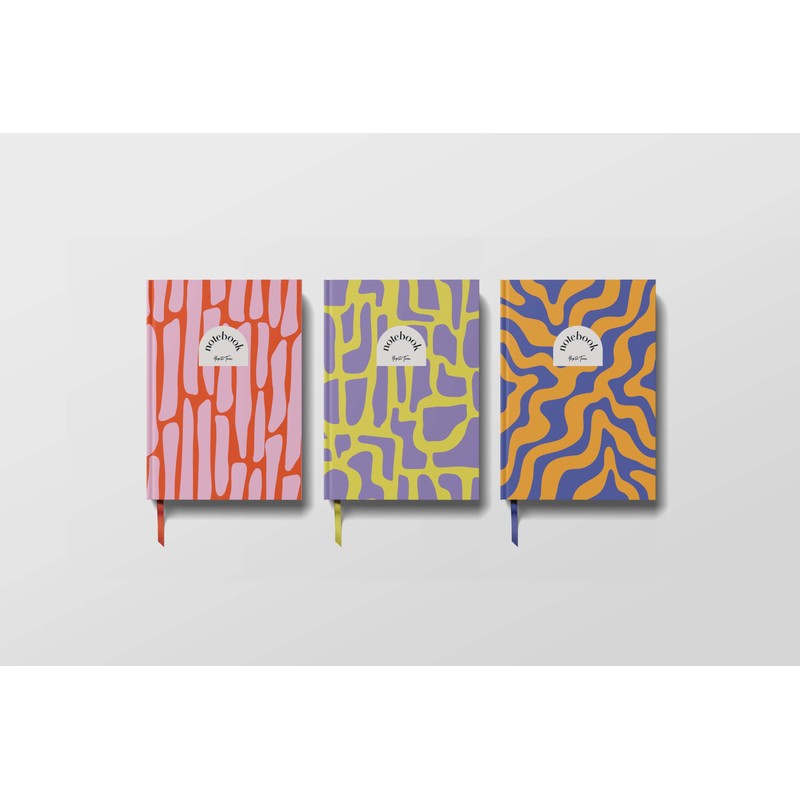 Yop & Tom Lined Notebook (A5) - Pink Pebbles -