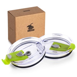 koodee 20 oz Tumbler Lids, Fits for 20 oz YETI Rambler, Old Style Rtic and More, 2 Pack Spill-proof Lids,Covers for 20 Ounce Tumbler,Cup (Green)