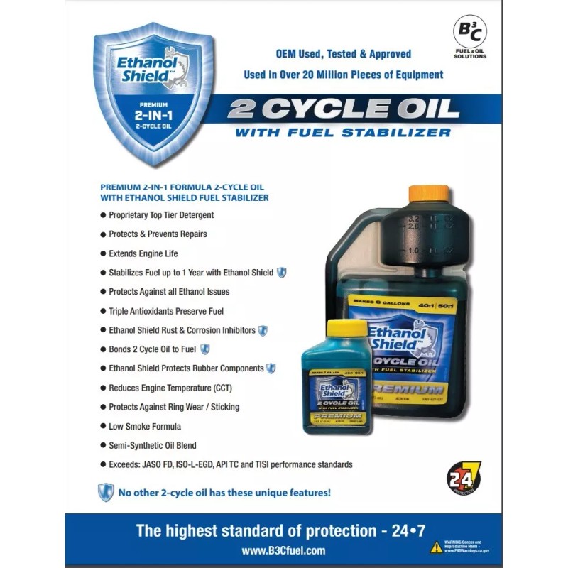 B3c Ethanol Shield 2 cycle oil mix B3C Premium Ethanol